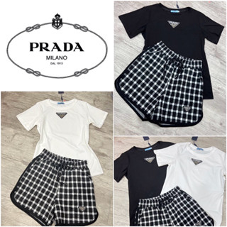 ชุดเซ็ต Prada เสื้อยืด+กางเกงขาสั้น