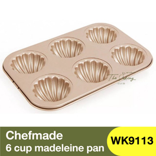 เชฟเมค พิมพ์เค้ก 6 หลุม พิมพ์มาเดอลีน Chefmade 6 Cup Madeleine Pan / WK9113 / พิมพ์เปลือกหอย / ถาดมาเดอลีน