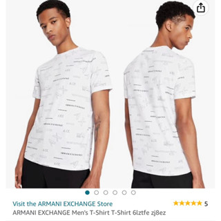 ARMANI EXCHANGE Mens T-Shirt เสื้อ ทีเชิ้ต ผู้ชาย ลายพิมพ์ อาร์มานี่ เอ็กซ์เชนจ์