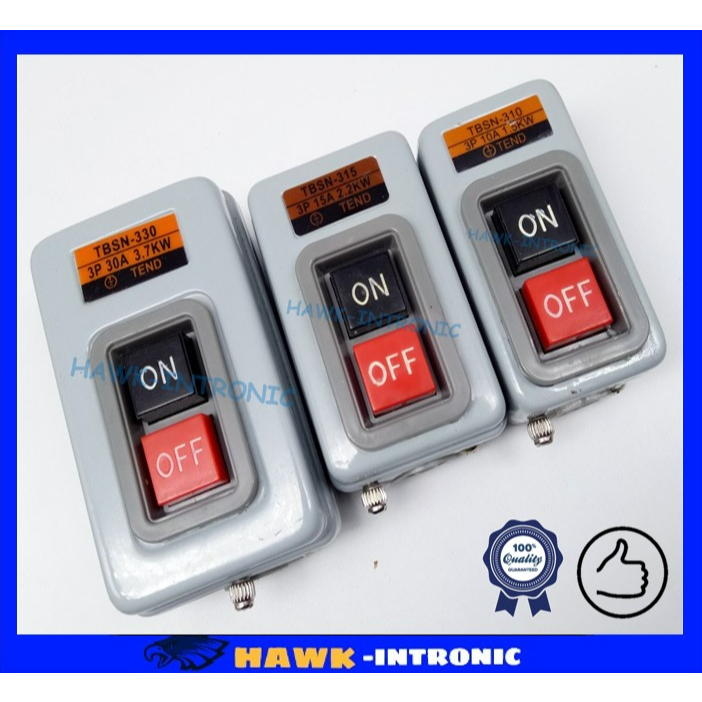 สวิทซ์กด 3P TBSN ลอย เปิดปิด on-off ดำแดง POWER SWITCH TEND