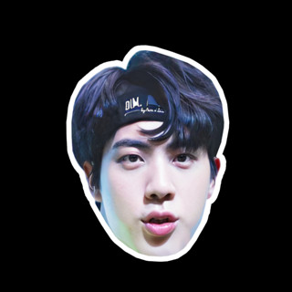 สติ๊กเกอร์กันน้ำ สติ๊กเกอร์ติดรถ แม่เหล็กติดตู้เย็น ไดคัทหน้าคน สัตว์เลี้ยง จิน  คิมซอกจิน  Kim Seok Jin  JIN BTS JINB42