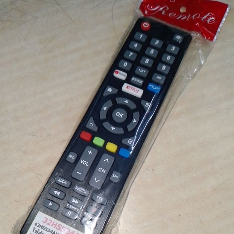KS รีโมทสำหรับ Smart TVรุ่น32HS534AN,43HS534AN,,50US534AN,42HS600AN