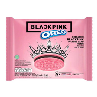 LIMITED !!!! OREO x BLACKPINK] มีการ์ดทุกห่อโอรีโอ คุกกี้แซนวิชช็อกโกแลตสอดไส้ มี 3รสให้เลือก (27.6 กรัม × 9 แพค)