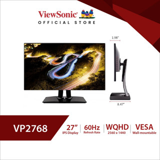 ViewSonic VP2768 Professional Monitor/27"/WQHD IPS/60Hz/5ms(Photography,Video Editing,Graphic Designs,จอปรับขึ้น-ลงได้