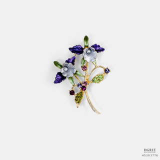 Bamboo Orchid Flower Brooch-เข็มกลัดดอกกล้วยไม้