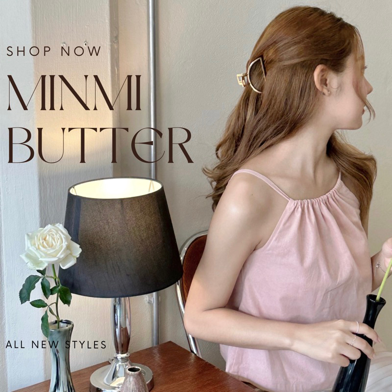 MINMI สินค้าพร้อมส่ง COZY : BUTTER เสื้อผูกคอ ผ้าคอตตอนลินิน สีพาสเทล น่ารักสุด 🍯🍟🧀