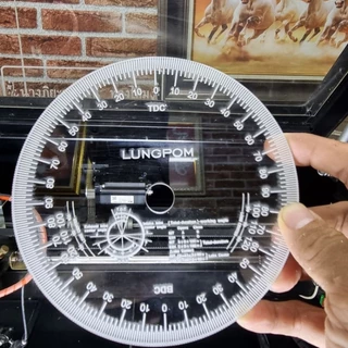 แผ่นองศา สำหรับตั้งองศาแคม วัดหาต่ำแหน่งเปิด​ปิด​ไอดี​ ไอเสีย​ องศาจานไฟ
