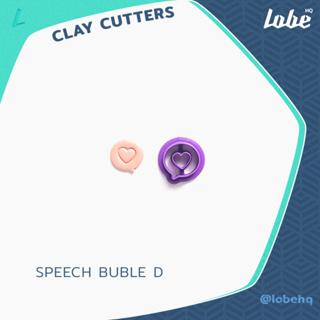 Speech Bubble D Clay Cutter/ Clay Earring Cutter/ Plastic Polymer Cutter/ พิมพ์กดดินโพลิเมอร์ทำต่างหูรูปฟองคำพูด