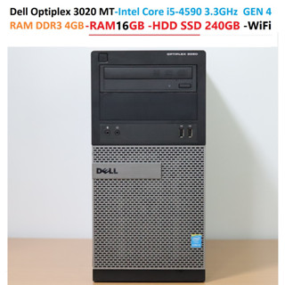 Dell Optiplex 3020 MT -Intel Core i5-4590 3.3GHz GEN 4 -RAM DDR3  16GB -HDD SSD 240GB -Wi Fi