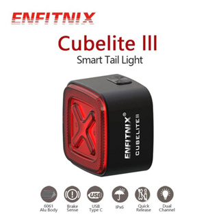 ENFITNIX cubelite III ไฟท้ายออโต้ รุ่นใหม่ cnc type-c เบากว่า สว่างกว่า ปลอดภัยกว่า