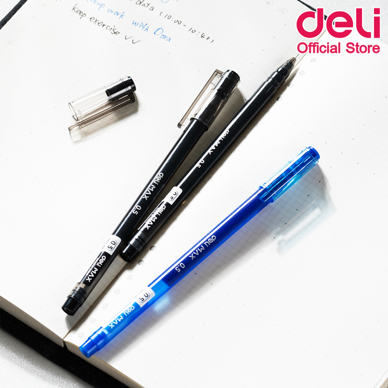 ปากกาเจล 0.5mm Deli ( 12 แท่ง) มีให้เลือก 2 สี ปากกา อุปกรณ์การเรียน เครื่องเขียน ราคาถูก ปากกาหัวโต G62 Gel Pen