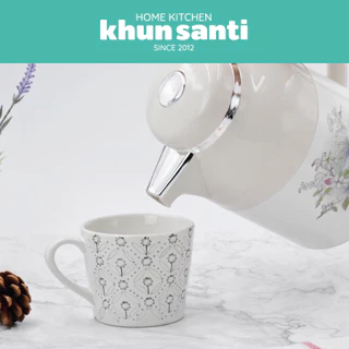 KHUN SANTI กระติกเก็บน้ำร้อนพร้อมที่กรองใบชา 1 ลิตร H-306
