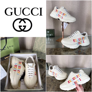 รองเท้า Gucci Womens Rhyton Exquisite Gucci Sneaker