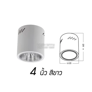 พร้อมส่ง 🇹🇭 ถูกที่สุด โคมไฟดาวน์ไลท์ ติดลอย E27 Downlight ติดลอย 4” และ 6” ดาวไลท์ โคมไฟ โคมเพดาน โคมติดลอย