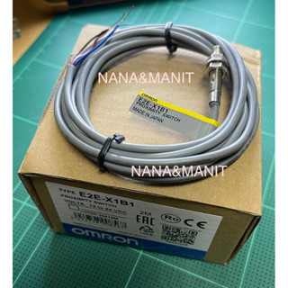 E2E-X1B1 MADE IN JAPAN ระยะจับ 1mm หัว M5  จับโลหะ 3สาย PNP NO 12-24VDC