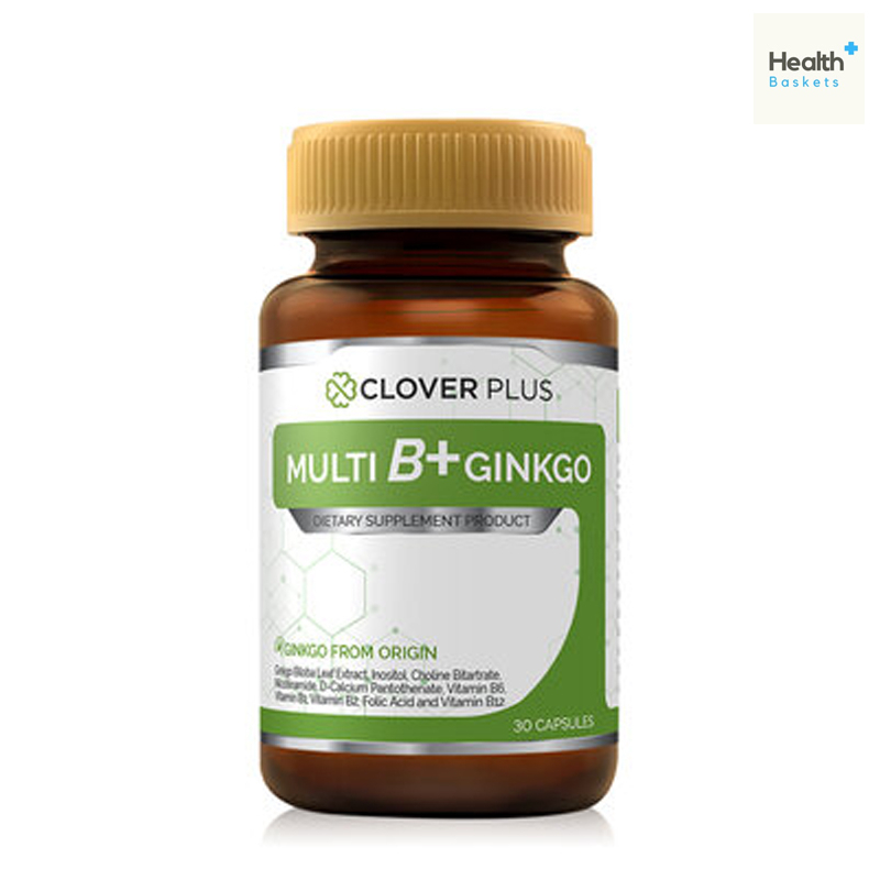 Clover Plus Multi B Plus Ginkgo โคลเวอร์ พลัส มัลติบี พลัส จิงโกะ 30 แคปซูล