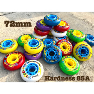 ล้อ Inline &amp; Freestyle &amp; Slalom ขนาด 72x24mm ความแข็ง 85A จำนวน 4 ลูก