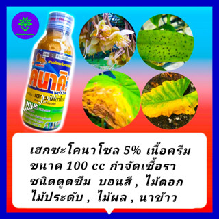 กำจัดเชื้อรา กำจัดโรคบอนสี บอนสี ไม้ดอก ไม้ประดับ เฮกซะโคนาโซล 5%เนื้อครีม 100 ซีซี ป้องกันกำจัดโรคพืช ใบจุด โรคใบไหม้