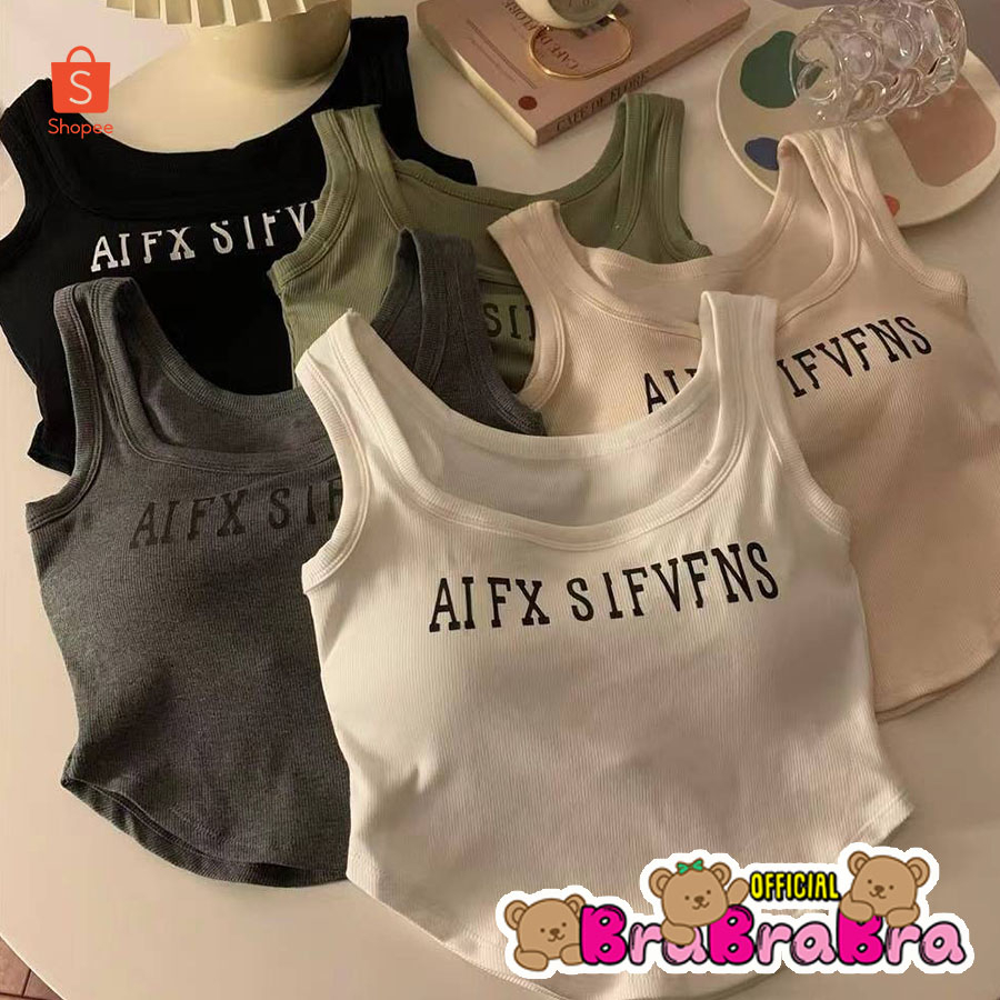 [ส่งจากไทย]   #bra-199 เสื้อกล้ามสายเดี่ยว แนว y2k ฟองน้ำในตัว AIFX SIFVFNS ราคา ถูกที่สุด ดีลบีเคเค
