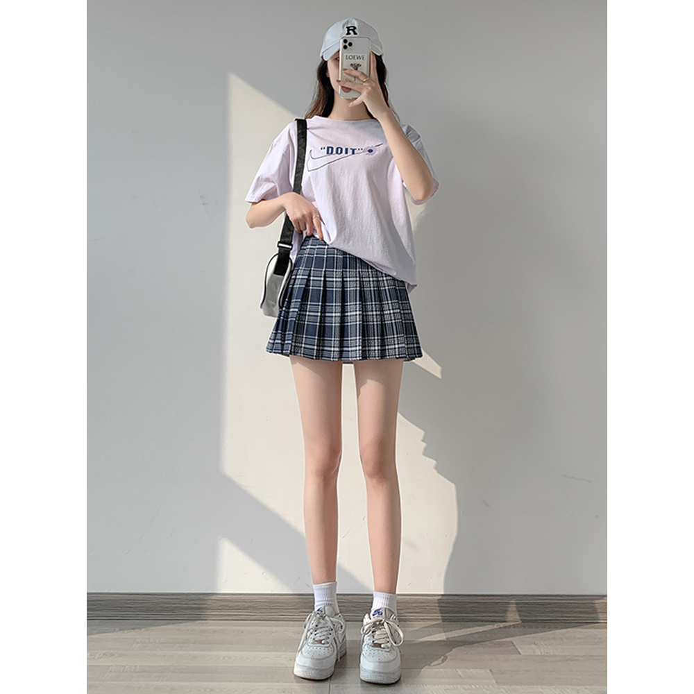 ☆XS-3XL☆ กระโปรงเกาหลี กระโปรงลายสก๊อต มีชับใน - รูปที่ 5