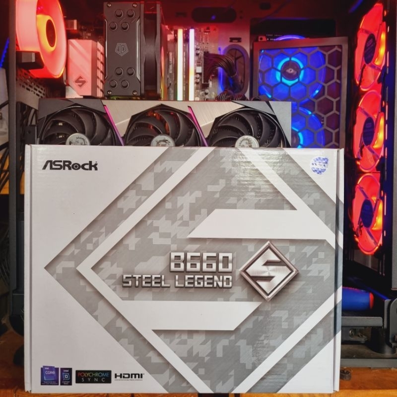 เมนบอร์ด MB B660 STEEL LEGEND GEN12 LGA 1700 มือ2 สภาพใหม่มีประกันศูนย์ติด