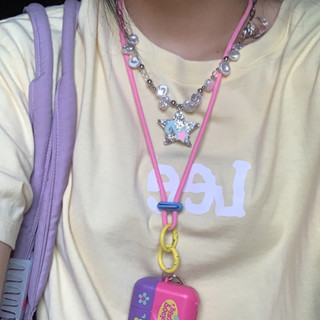 [ พร้อมส่ง ] สร้อยคอไข่มุกจี้ดาวกลิตเตอร์