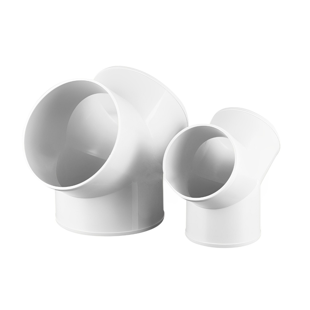 ท่อระบายอากาศ 3ทาง ท่อสามทาง Y Splitter หน้ากว้าง 100 mm./150 mm. (9 -14 cm) ใช้ต่อท่อระบายอากาศ-ABS - รูปที่ 5