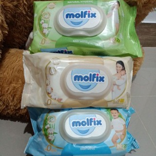 ทิชชูเปียก Molfix baby wipes ห่อละ 80+20