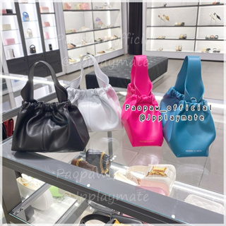 Charles &amp; Keith กระเป๋าสะพายข้าง รุ่น Ally Ruched Slouchy Bag : CK2-10151250-2 แท้จากชอป พร้อมถุงกระดาษ