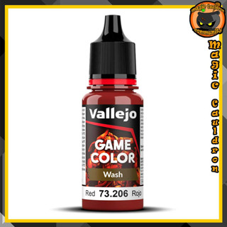 Red Wash 18ml. New Vallejo Game Color Wash สีอะคริลิคสูตรน้ำ