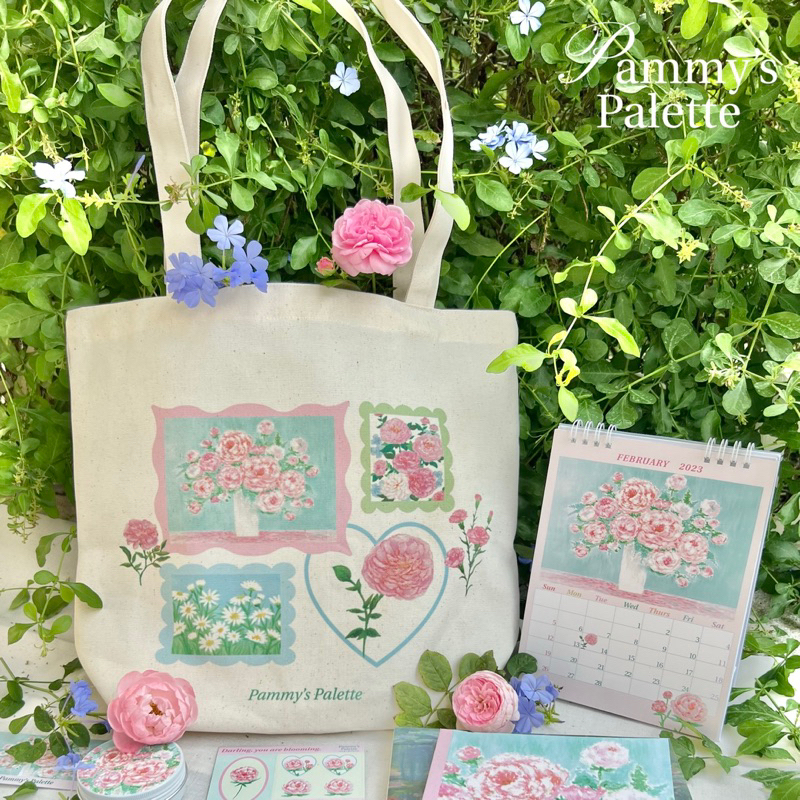 Romance Tote Bag กระเป๋าผ้าแคนวาส | Pammy's Palette
