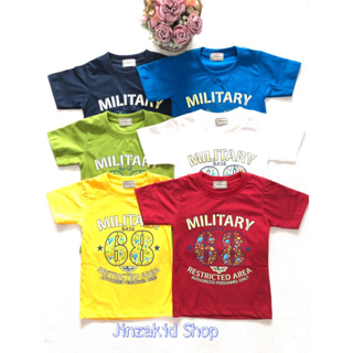 เสื้อยืดเด็กMilinลาย"MILITARY 68"1-10ขวบ S-4XLผ้าคอตตอน100%นิ่มมาก พร้อมส่ง❗️มีเก็บเงินปลายทาง🚚🚚