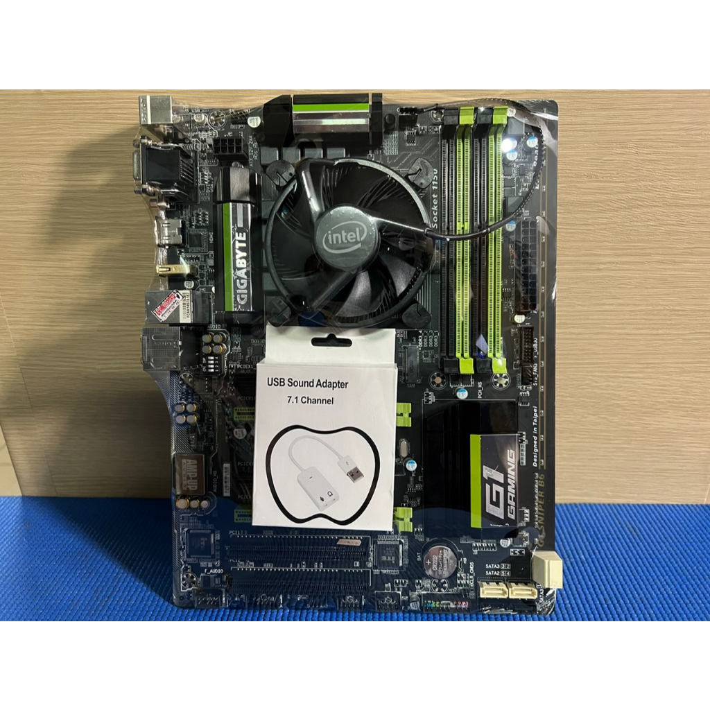 เมนบอร์ด GIGABYTE G1.Sniper B6 Socket1150 แรม 4 ช่อง + CPU i3-4130 No.ฝาหลัง สินค้าลดราคาพิเศษ (สินค