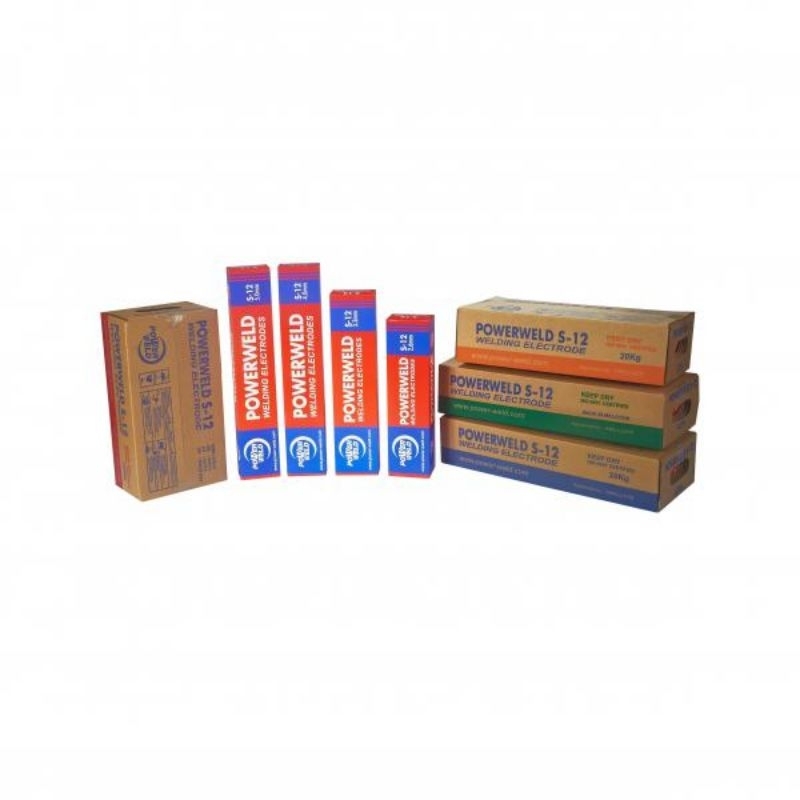 ลวดเชื่อมไฟฟ้า POWERWELD S-12 (E6013) จำหน่าย ยกลัง ลวดเชื่อมเหล็กเหนียว เหล็กชุบกัลวาไนซ์  ขนาด 2.6mm. 3.2mm. และ 4mm.