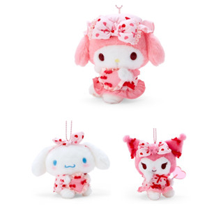 ตุ๊กตาพวงกุญแจ Sanrio  ชุดหัวใจเชอรี่