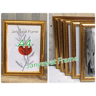 กรอบรูปใส่ใบประกาศ ตกแต่งบ้าน ขนาด A4 (21*29.7 ซม ) , 6x8 นิ้ว, 8x10 นิ้ว, 8x12 นิ้ว,10x12 นิ้ว+กระจก+ขาตั้ง+หูแวนผนัง