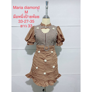 เดรสสั้น MARIA DIAMOND SIZE M มือหนึ่งป้ายห้อย