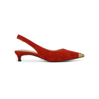 SHU X VATANIKA CELEB HEELS 1.5" MONIQUE RED SUEDE รองเท้าส้นสูง