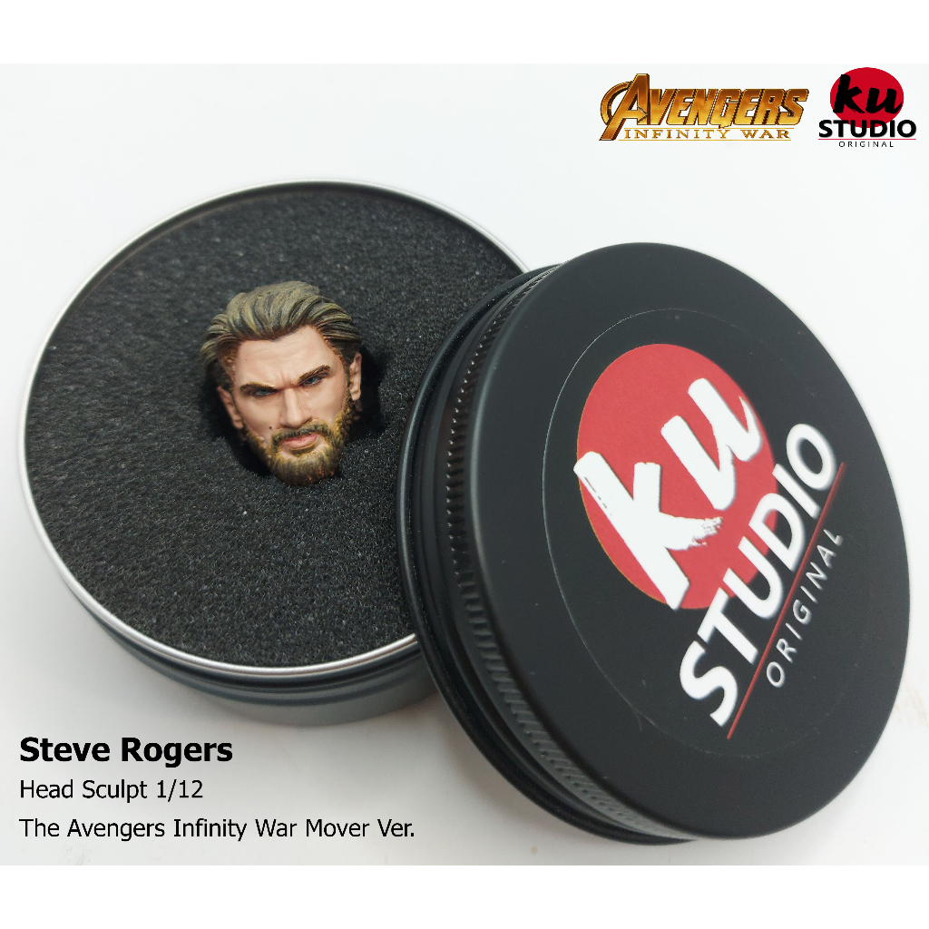หัวเพ้นท์ Steve Rogers Ver.2 Head Sculpt Infinity War
