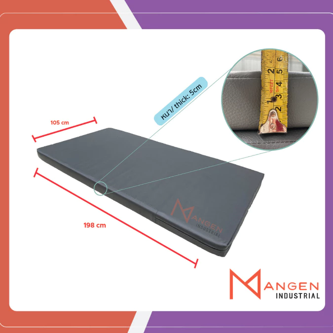 Mangen ที่นอนยางพารา BounceFlex Foam หุ้มหนัง Duraleather ขนาด 3.5x6.5 ฟุต