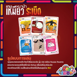 การ์ดเกม Exploding Kittens แมวระเบิด เกมหมาป่า กล่องแดง กล่องดำ