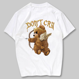 เสื้อยืดสกรีน Dont cry  ผ้าCotton100% มีครบไซส์