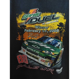 เสื้อยืด มือสอง งานรถ NASCAR ลายทะลุ อก 48 ยาว 29