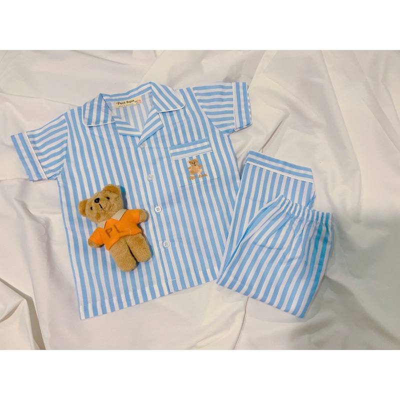 ชุดนอนเด็กชาย แขนสั้นขายาว คอเชิ้ต Petit lapin ไซส์ 3A – โปรปัง