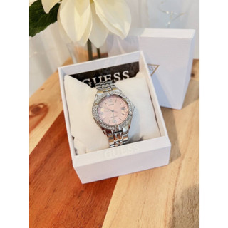 G75791M นาฬิกาข้อมือหญิง Guess สายสแตนเลสเงิน ของแท้ 1000%