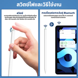 [การชาร์จแบบแม่เหล็ก P8💞]ปากกาไอแพด วางมือบนจอ+แรเงาได้ Stylus Pen สำหรับไอแพด Air5 Air4 Mini6 Pro11 Pro12.9 ปากกาสไตลั