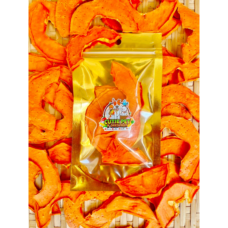 มะละกออบแห้ง สำหรับสัตว์เลี้ยง   ขนมสัตว์ฟันแทะ   ขนมสุนัข อบสดใหม่ หอมๆ ธรรมชาติ 100%