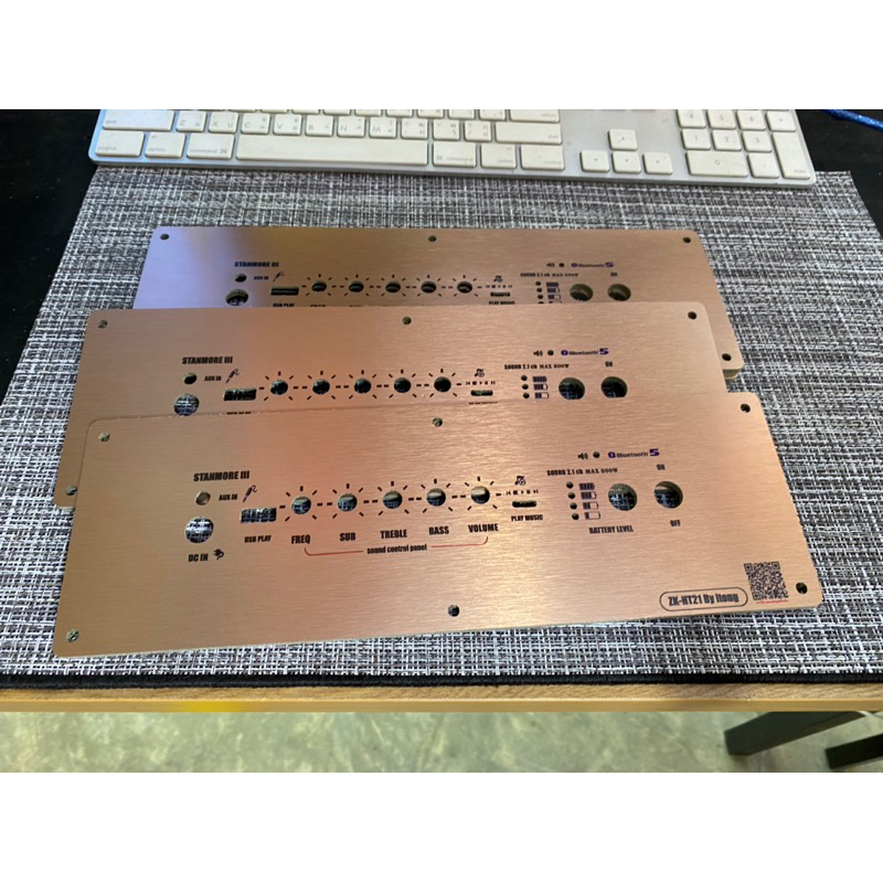 แผ่นเพลท HT21 แผ่นสีทองแดง สำหรับลำโพงบลูทูธDiy แผ่นเปล่า