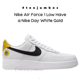 รองเท้า Nike Air Force 1 Low Have a Nike Day White Gold 🌵🌈🔥 สินค้าพร้อมกล่อง รองเท้าสีขาว