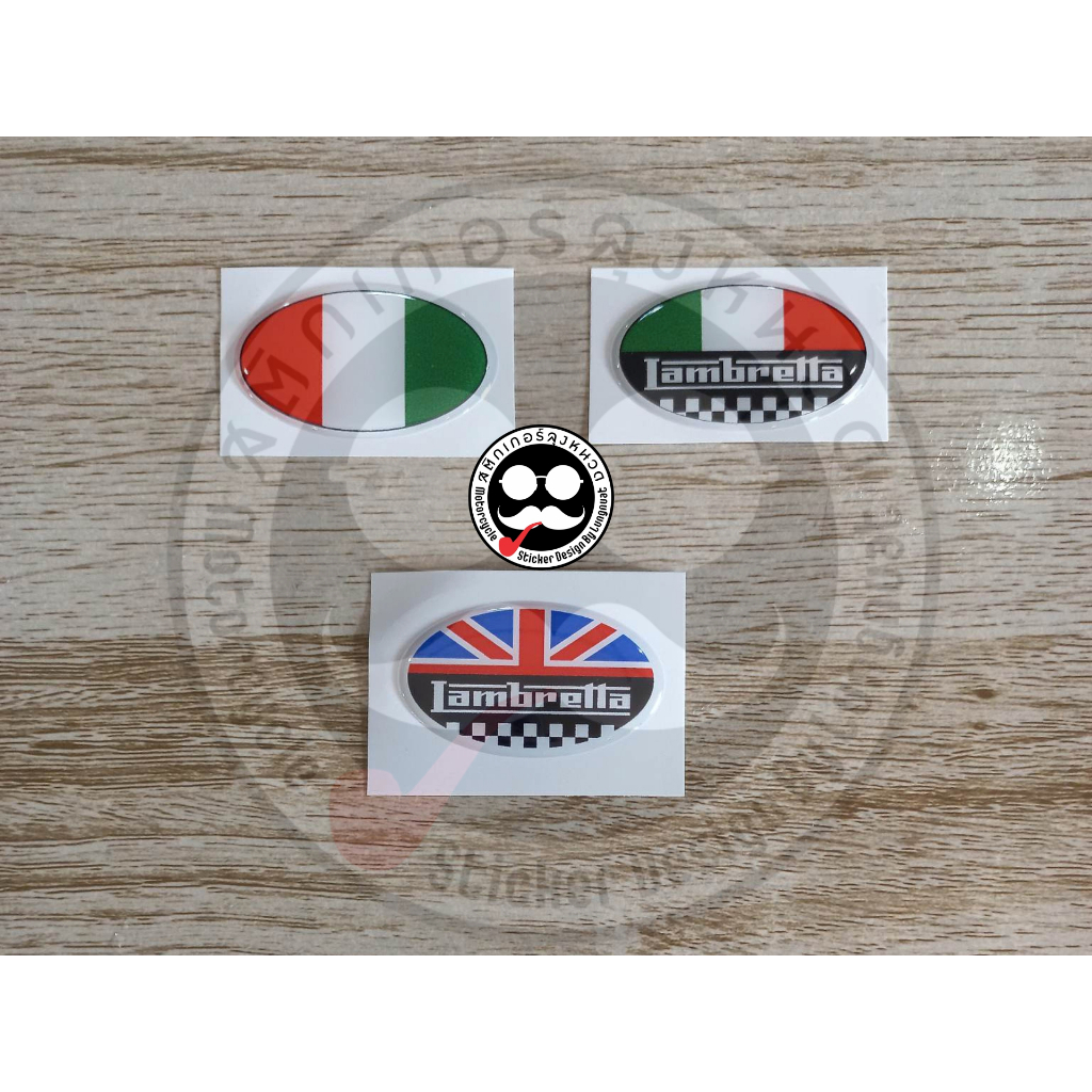 สติ๊กเกอร์เรซิ่นนูน สติกเกอร์ "Sticker" ติดรถเวสป้า Vespa กันน้ำ